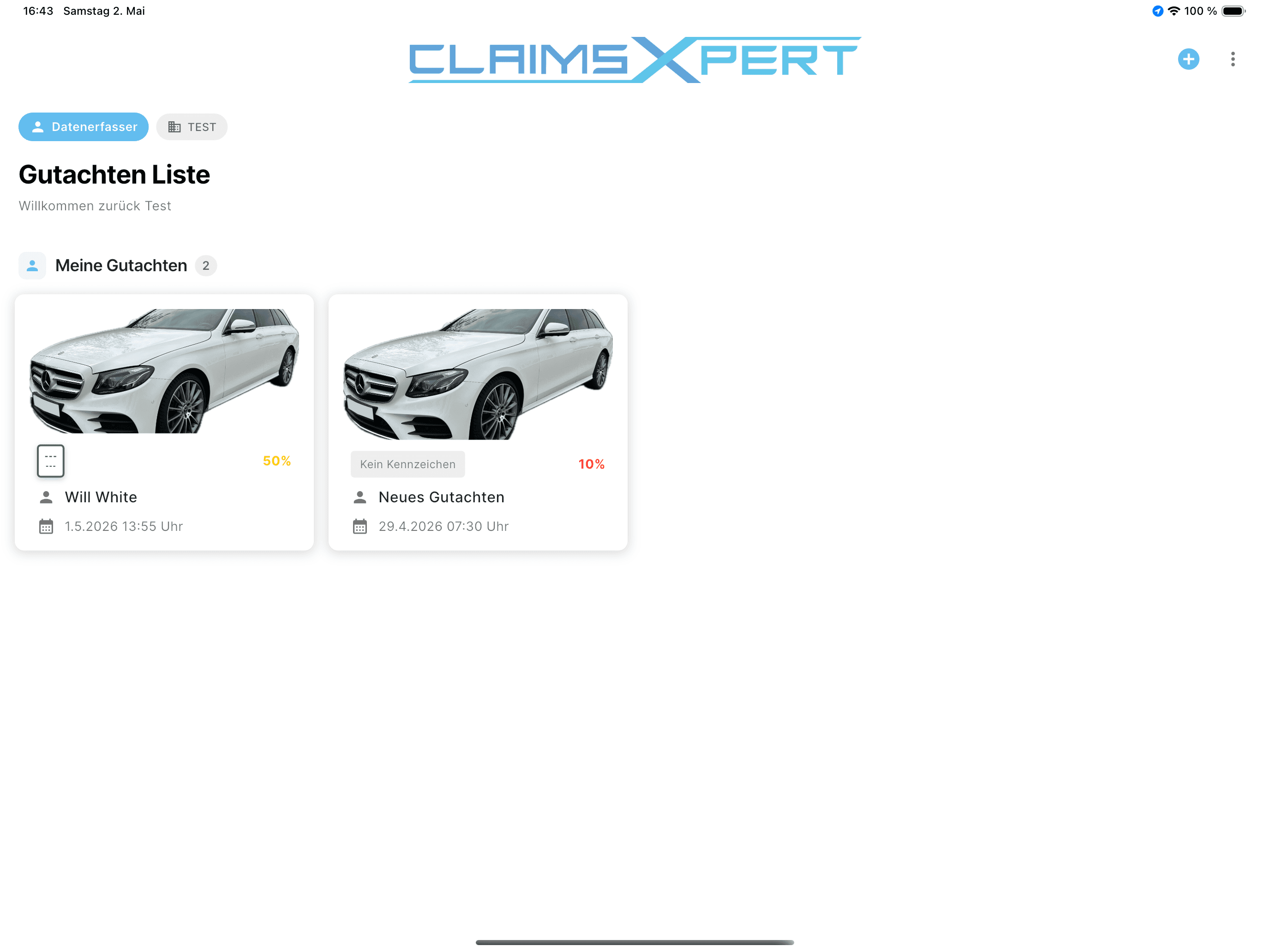 Einblick in ClaimsXpert Admin